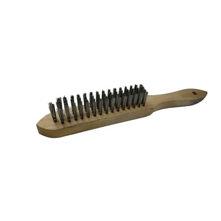 Xtrweld BRHSS4W Scratch Brush with 4x16 Stainless Steel Bristles, Shoe Handle WBWSHSS
